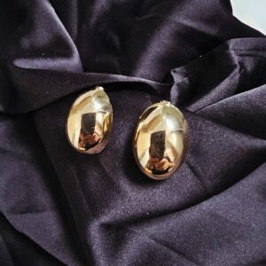 Aretes óvalos dorados