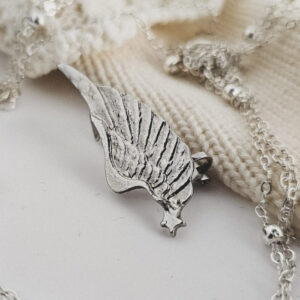 Earcuff Ala plateada