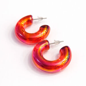 Candongas tornasol - Rojo