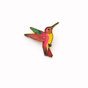 Pin Colibrí colores - Rosado