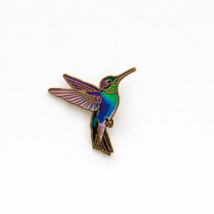 Pin Colibrí colores - morado